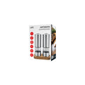 Set of 2 Rechargeable Electric Salt & Pepper Grinders on a Wooden Base LIFE ARTIMATA
