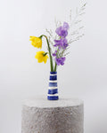 Aegean blue stripes I vase