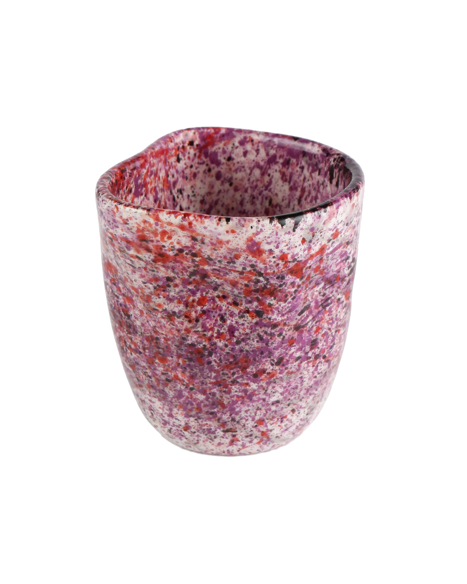 Black rose splatter espresso cup